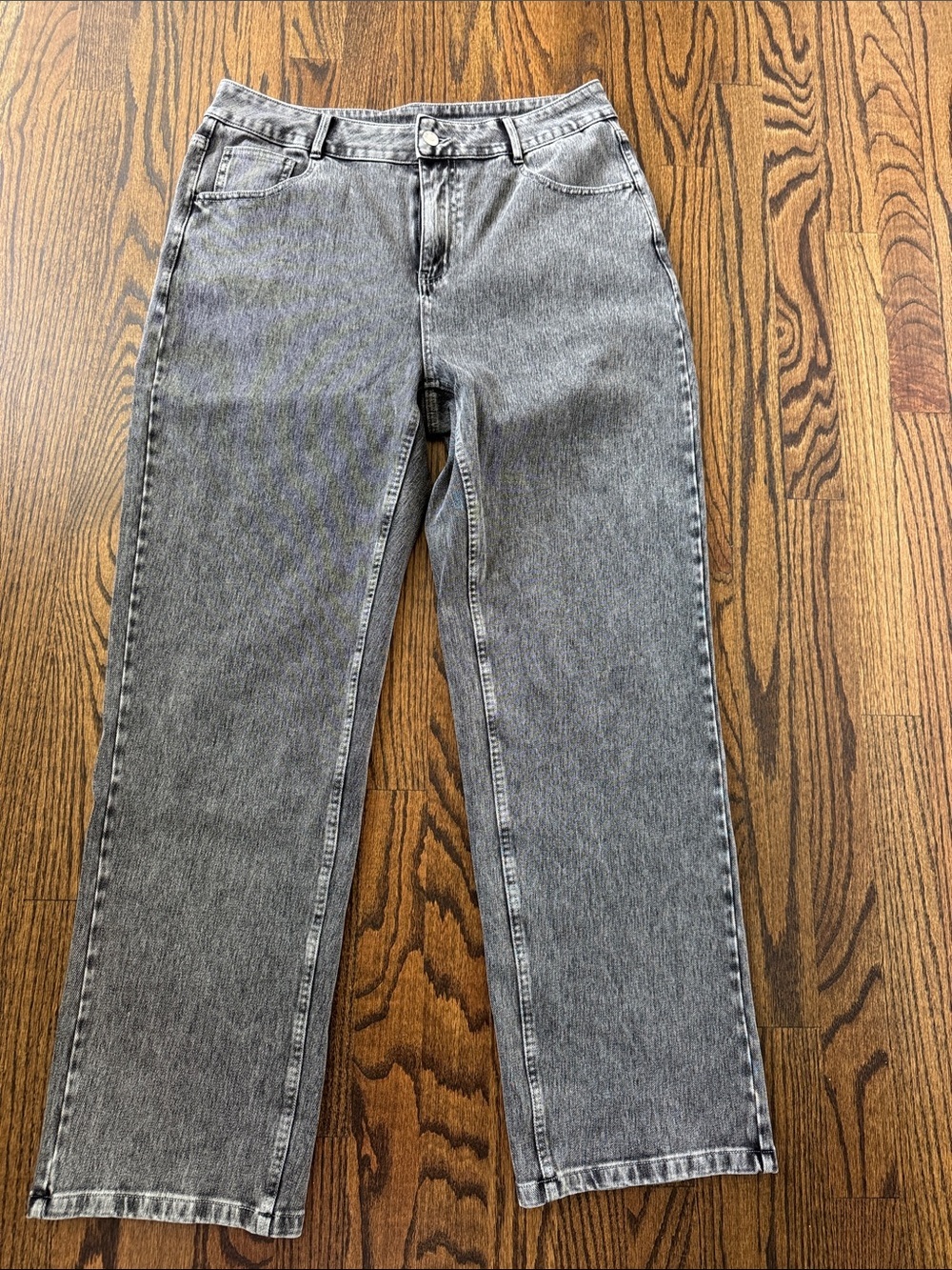 HALARA Flex High Waisted Zipper Pocket Black Straight Leg Jeans size L
